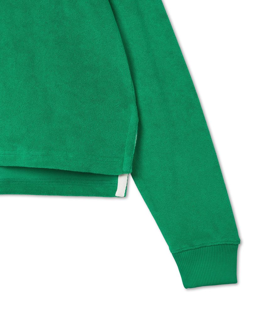 POLO RALPH LAUREN W Crop Terry Rugby Shirt - Green