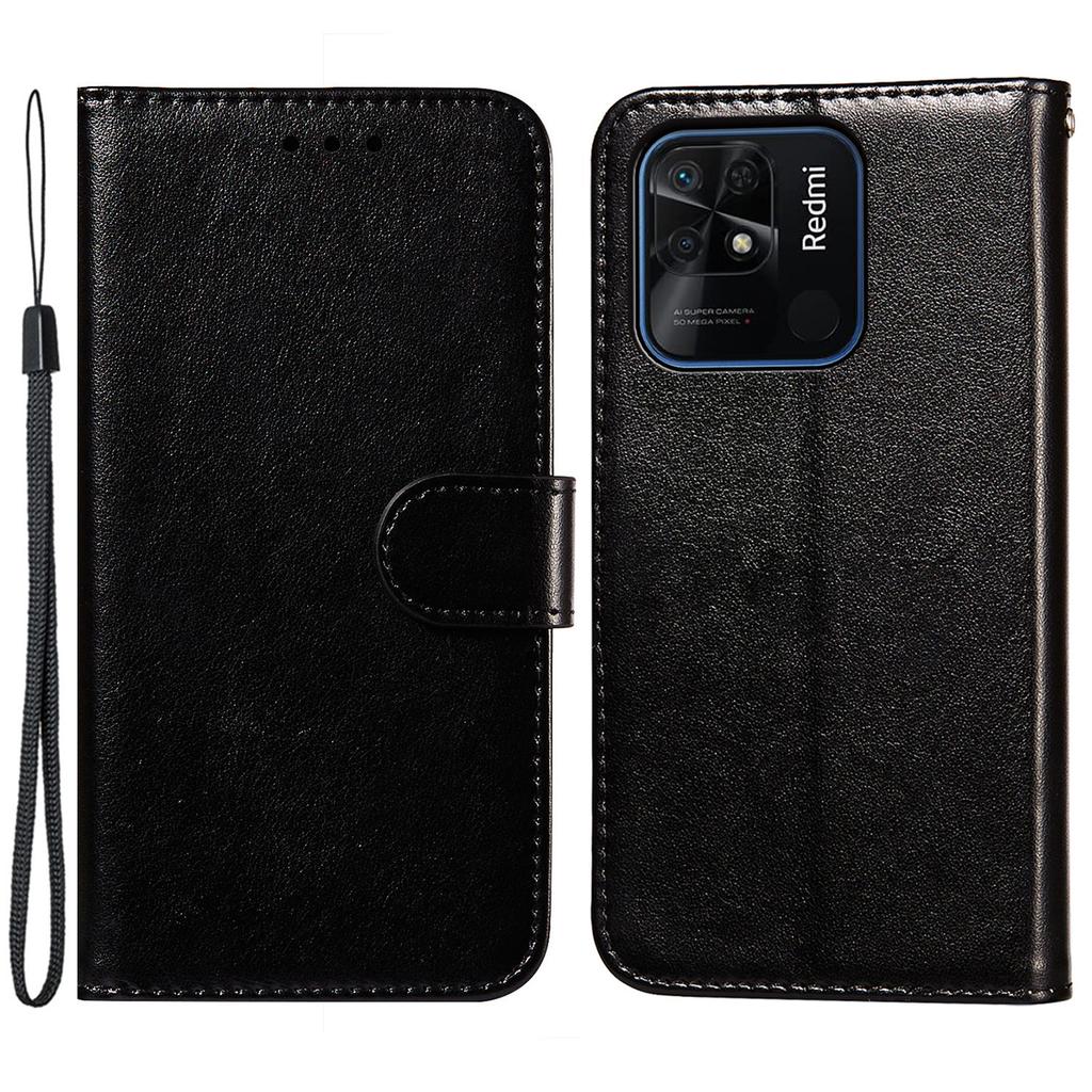 For Xiaomi Redmi 10C 4G TPU+PU Leather Wallet Stand Flip Cover Magnetic Closure Phone Case