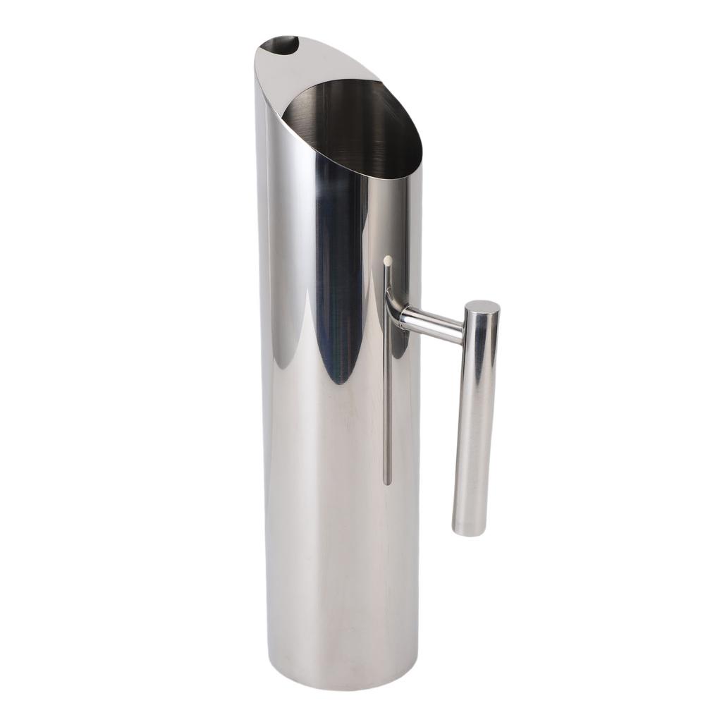 Stainless Steel Water Pitcher with Ice Guard 2L Metal Drink Pitcher Beverage Container with Handle for Iced and Hot Tea