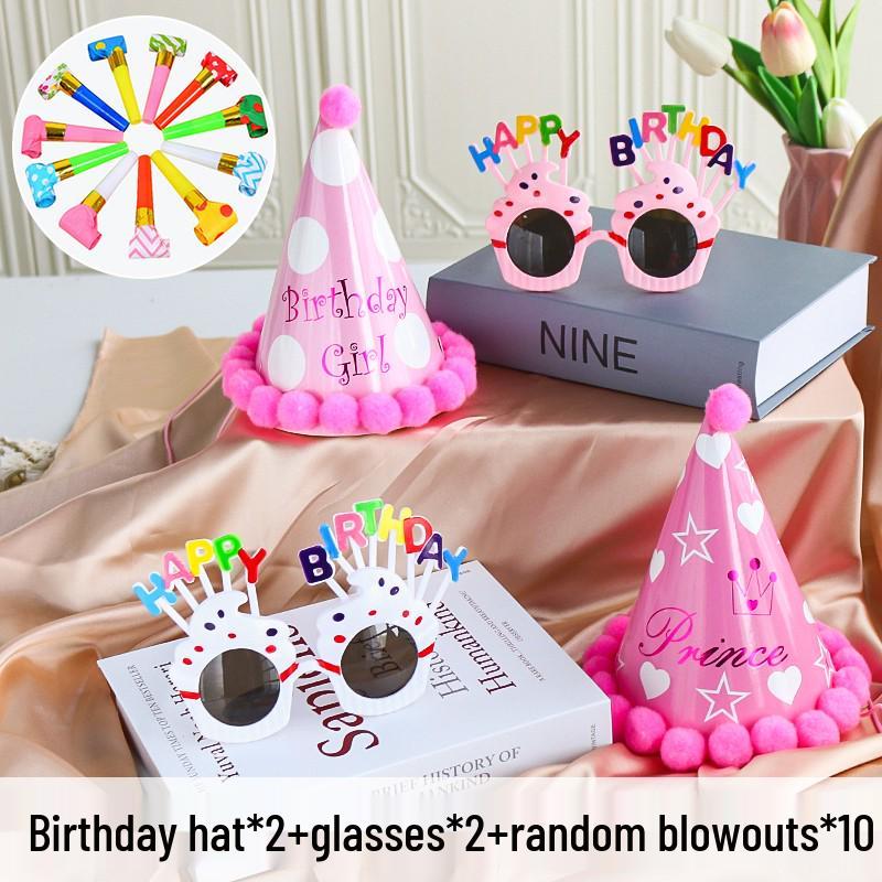 Decorazioni per la Festa di 1° Compleanno per Bambine - Corona, Cappellino per Torta, Occhiali