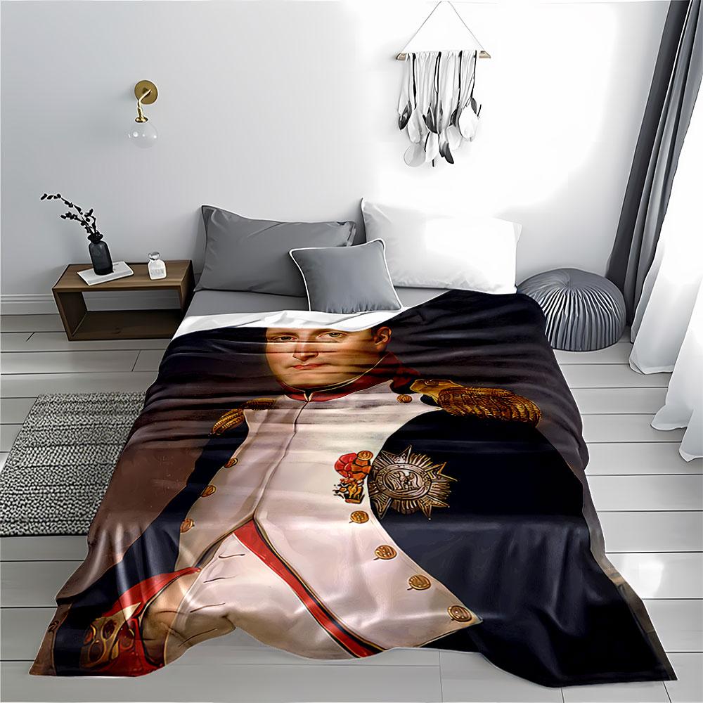 Historical Military Portrait Blanket for All Seasons Blanket Lunch Break Throw Gift