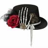 Unisex Gothic Skeleton Heavy Metal Dark Wind Black Steampunk Hat Metal Gear Rose Halloween Hat