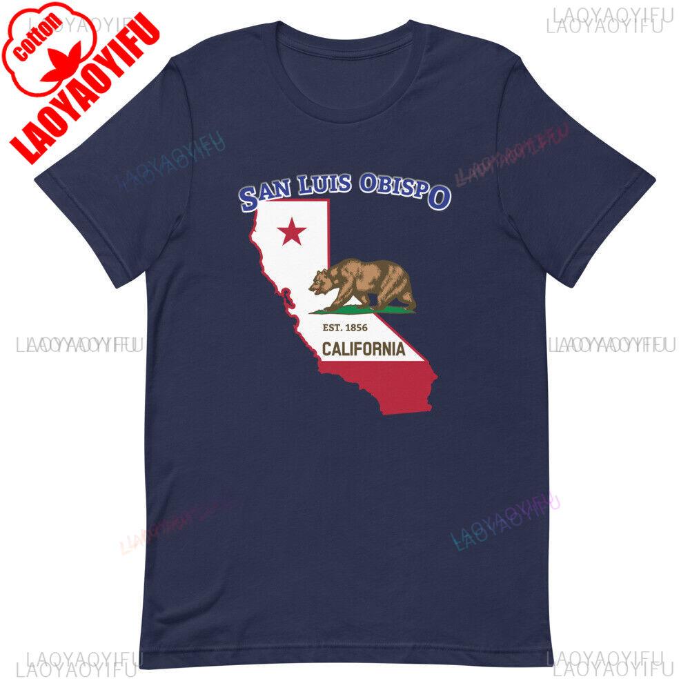 San Luis Obispo California Home Town Pride Native CityState Souvenir TShirt Woman Man Summer Cotton Printed Tshirts 4XL