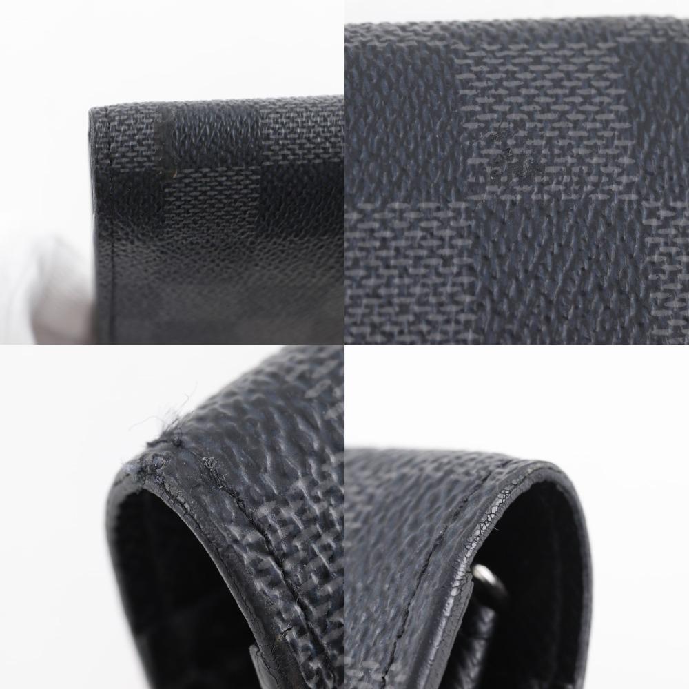 LOUIS VUITTON Brazza portefeuille Purse N62665 black Damier Grafitto Canvas mens Used