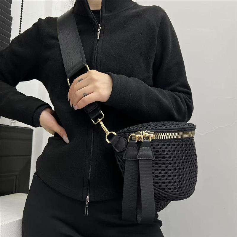 Women'S Mesh Saddle Bag Retro Casual Ultra-Light Portable Versatile Oblique Span Bag