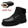 Winter Men Boots Anti-Skidding genuine Leather Shoes Men Popular Comfy Men Shoes Short Plush Snow Boots men Outsole Winter Boots
