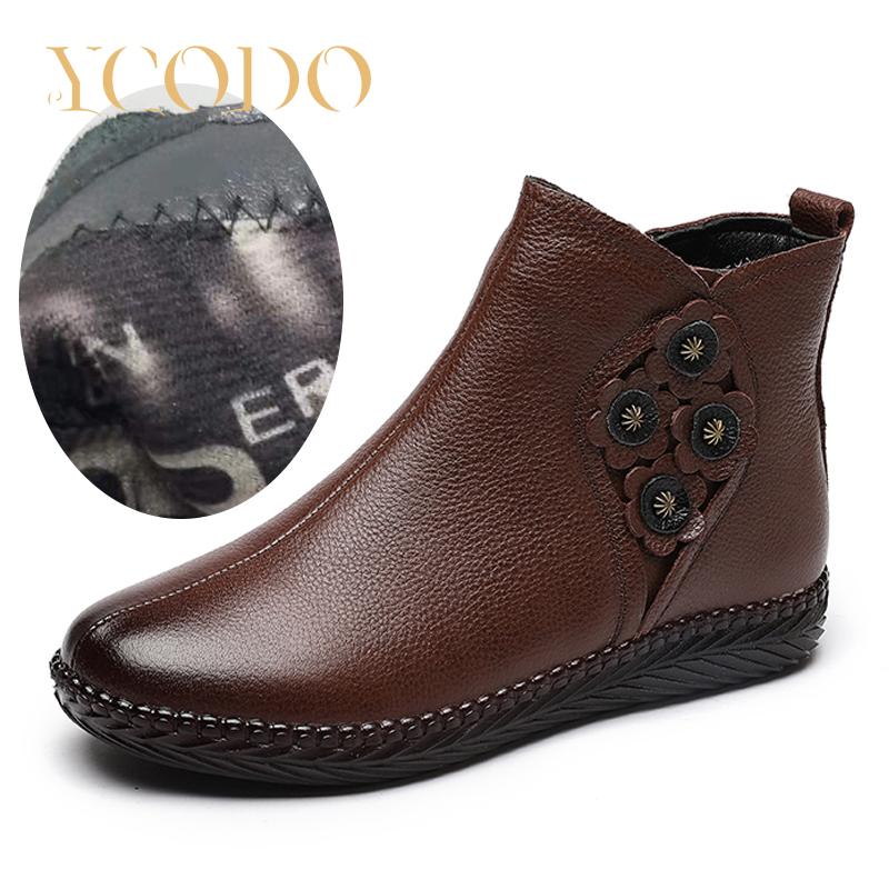 

Женская обувь Теплые и удобные кожаные ботильоны на мягкой подошве 40