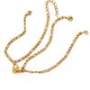 Hochwertiges Herz-Magnet-Kubanisches Armband aus Edelstahl - Eleganter Valentinstagsschmuck für Frauen.