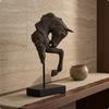 Rearing Horse Sculpture Metal Stand Home Decor Stylized for Interior Display