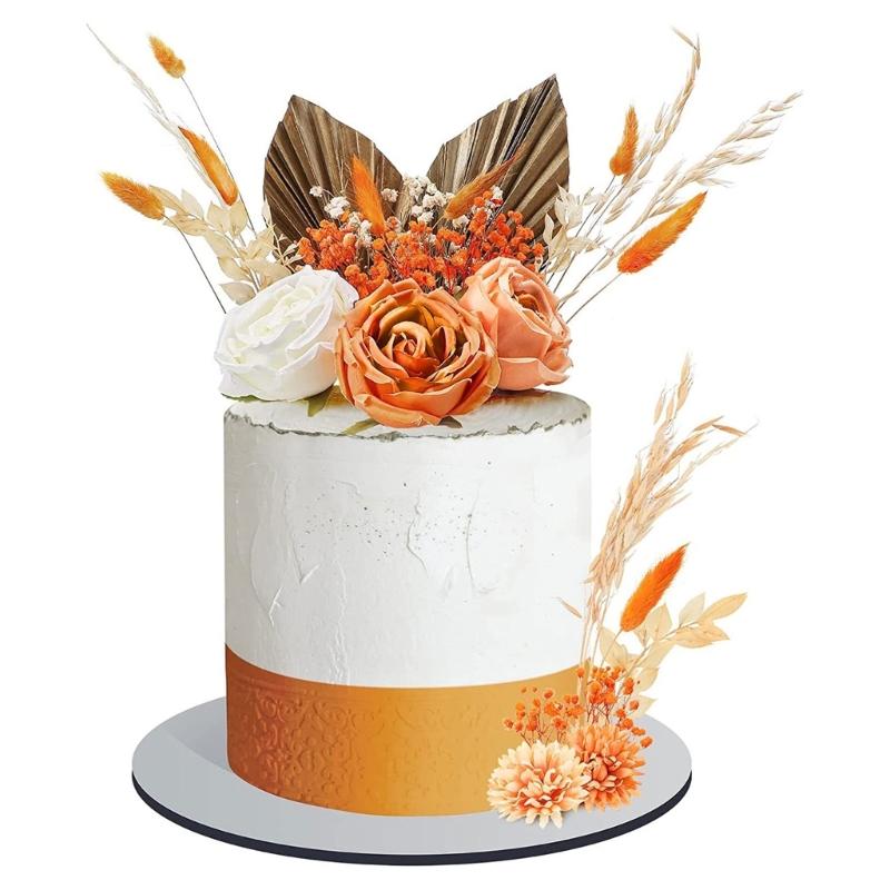 Kuchen Blatt Künstliche Rose Blume Kuchendekoration für Geburtstagsfeier Hochzeit Babyparty Themenpartyzubehör
