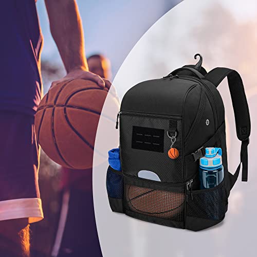 DSLEAF Basketball Backpack for Adults, Large Capacity Basketball Backpack with Ball Storage, Suitable for Soccer Backpacks