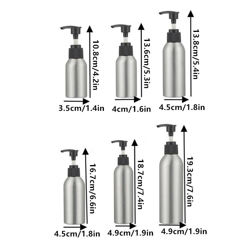 Refillable Foaming Soap Dispenser Portable Rustproof Aluminum Press Bottle Shampoo Shower Bottles Kitchen Bathroom Accessories