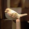HIGHAWK Wooden Bird Ornament, Entryway Ornament, Cute Animal, Wood Carving, Toy, Gift for Kids, 3D Ornament, Bird Lover's Decor (Fat Bird, Ornamental