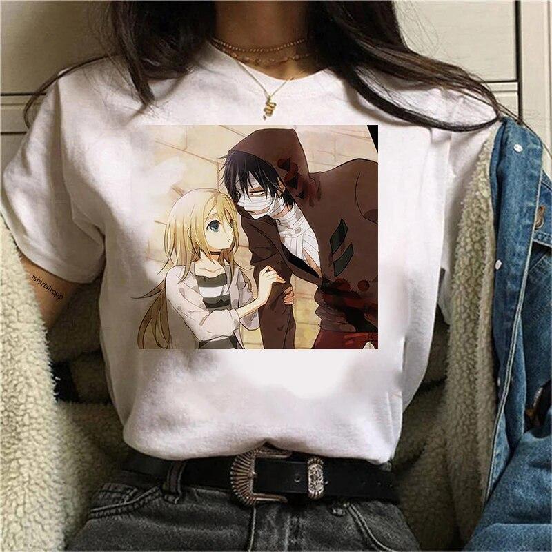 Nová japonská anime trička pro ženy Angel of Death Grafická trička Isaac Zack Foster Trička Raychel Dámské tričko Kawaii Unisex