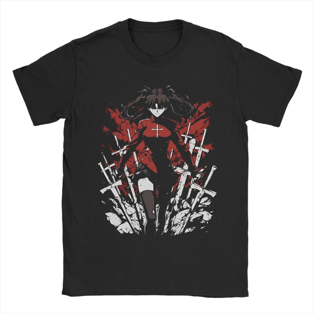 Saber Arthur Pendragon Fate Stay Night Tshirts Men Cotton Tops Novelty Round Neck Short Sleeve