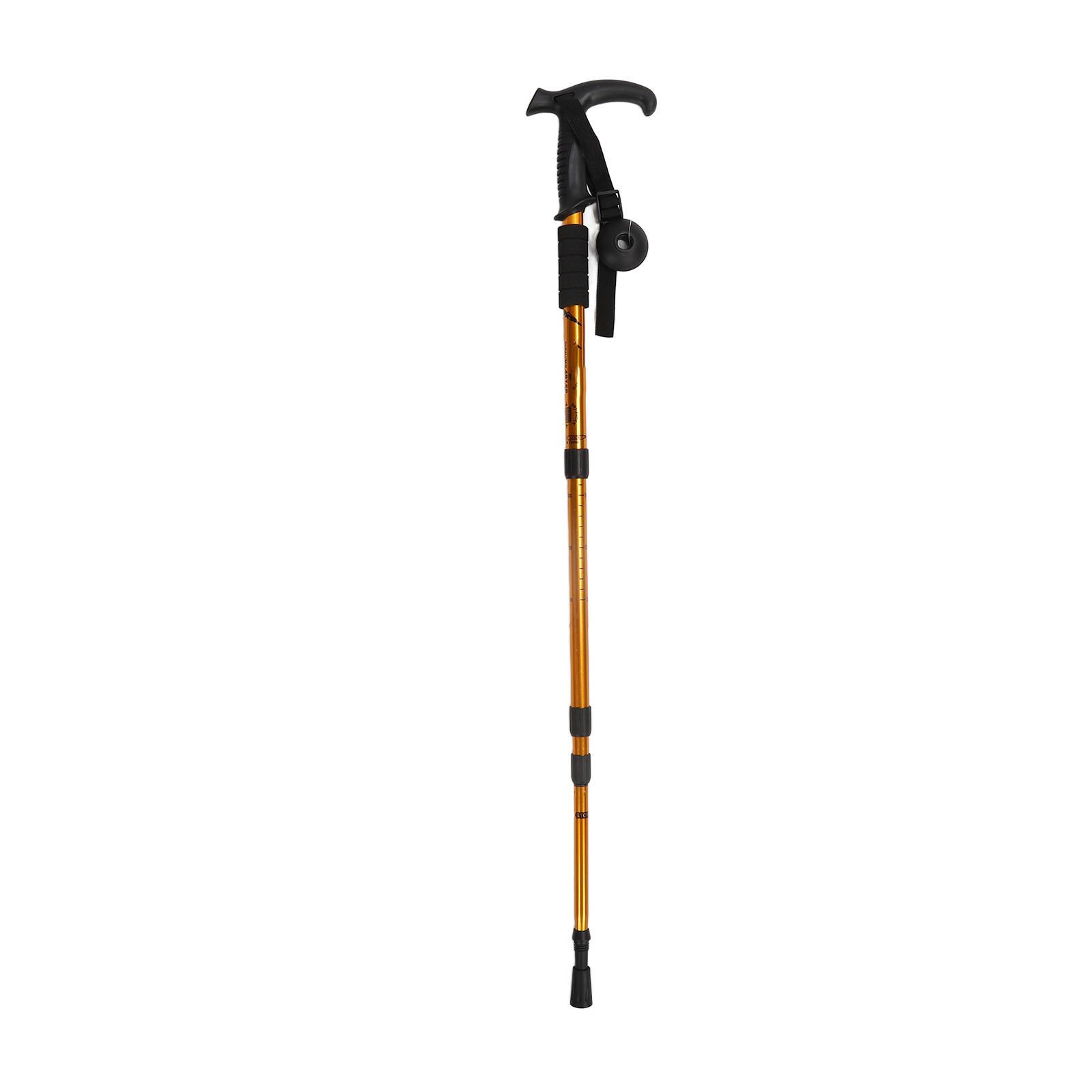 T Handle Hiking Poles Aluminum Alloy Shockproof Lightweight   Hiking Sticks Pole for Outdoor Hiking