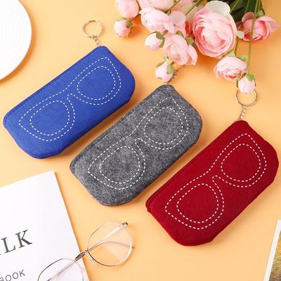 Pochette zippée portable Boîte pour lunettes de lecture Manchon pour lunettes Étui à lunettes Sac pour lunettes de soleil