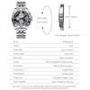 Mens Business Chronograph Watch Stainless Steel Band Luminous Date Waterproof Analog Quartz Dress Wrist Watch