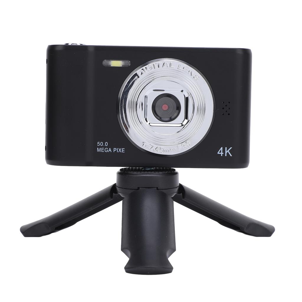 Digital Camera 50MP Dual Lens Self Adaptive Anti Shaking 2.4 Inch Screen Portable Compact Camera for Kids Students Vlog