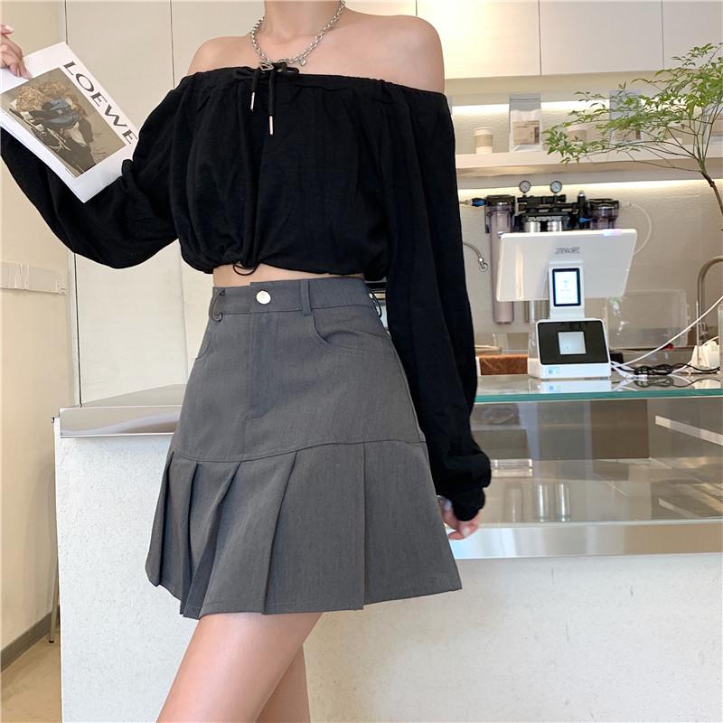 Pleated Skirt Women Y2k Harajuku White Pencil Skirt Uniforms Safety Pants Summer Solid Color Casual Mini Kawaii Skirt Fashion