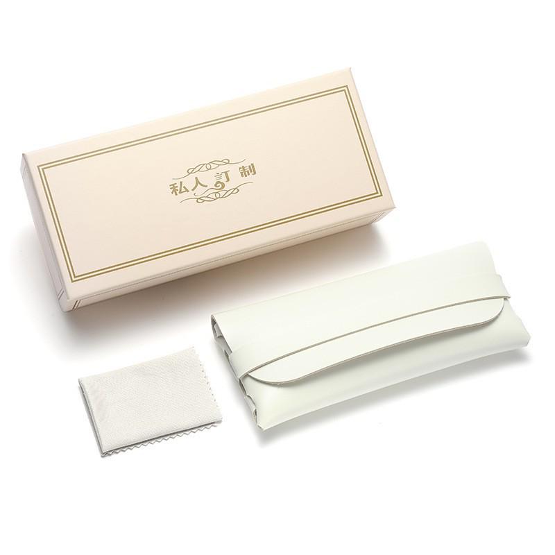 Multi-color Anti-slip Eyeglass Case with Chain and Cloth for Prescription and Reading Glasses