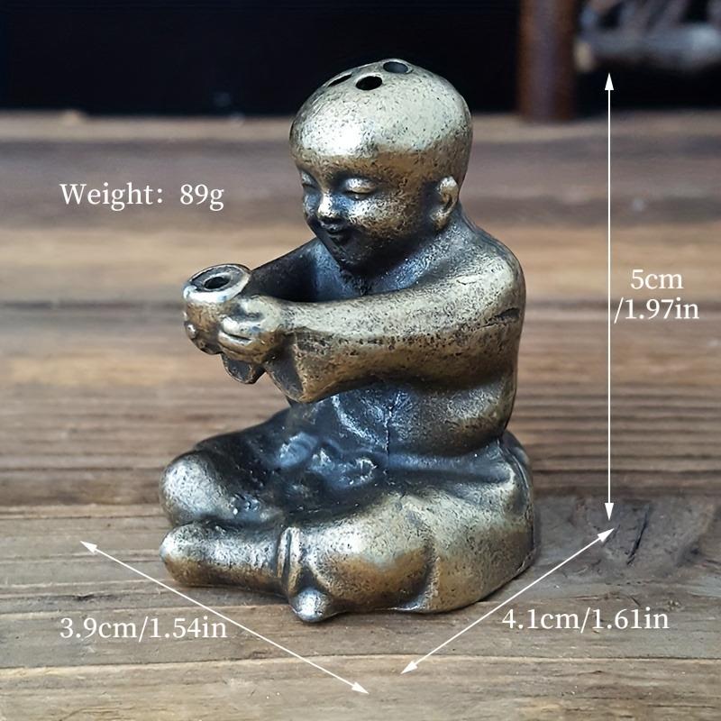 

1pc, Mini Zen Monk Metal Incense Stick Holder - Ideal For Yoga, Meditation,Home Decor (Without Incense)