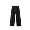 Korean Style High Waist Wide Leg Pants with Lapel Design