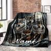 Wolf Feather Customize Your Name Blanket Used For Chair Office Sofa Bed Camping Soft And Warm Giving Friends And Relatives Birthday Graduation Gift
