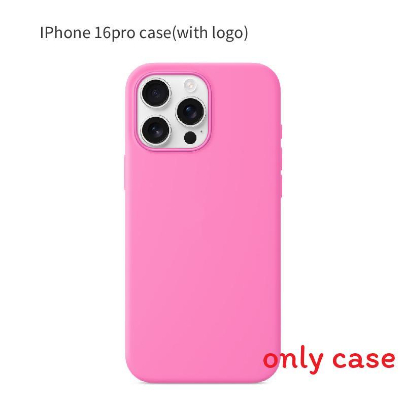 Iphone16 Pro For Solid Color Magnetic Silicone Phone Protective Case With Logo