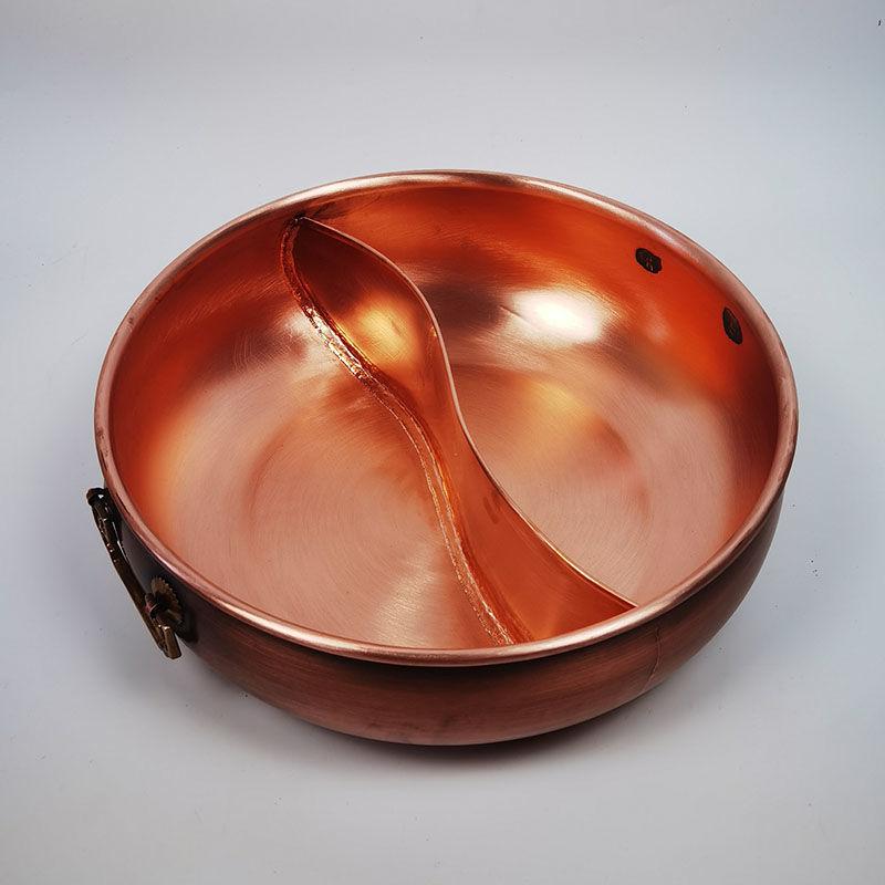 Oală fierbinte de cupru Aragaz cu inducție oală de supă de cupru pe gaz Oală retro îngroșată Oală manuală din cupru pur oală de cupru oale de bucătărie oale de bucătărie