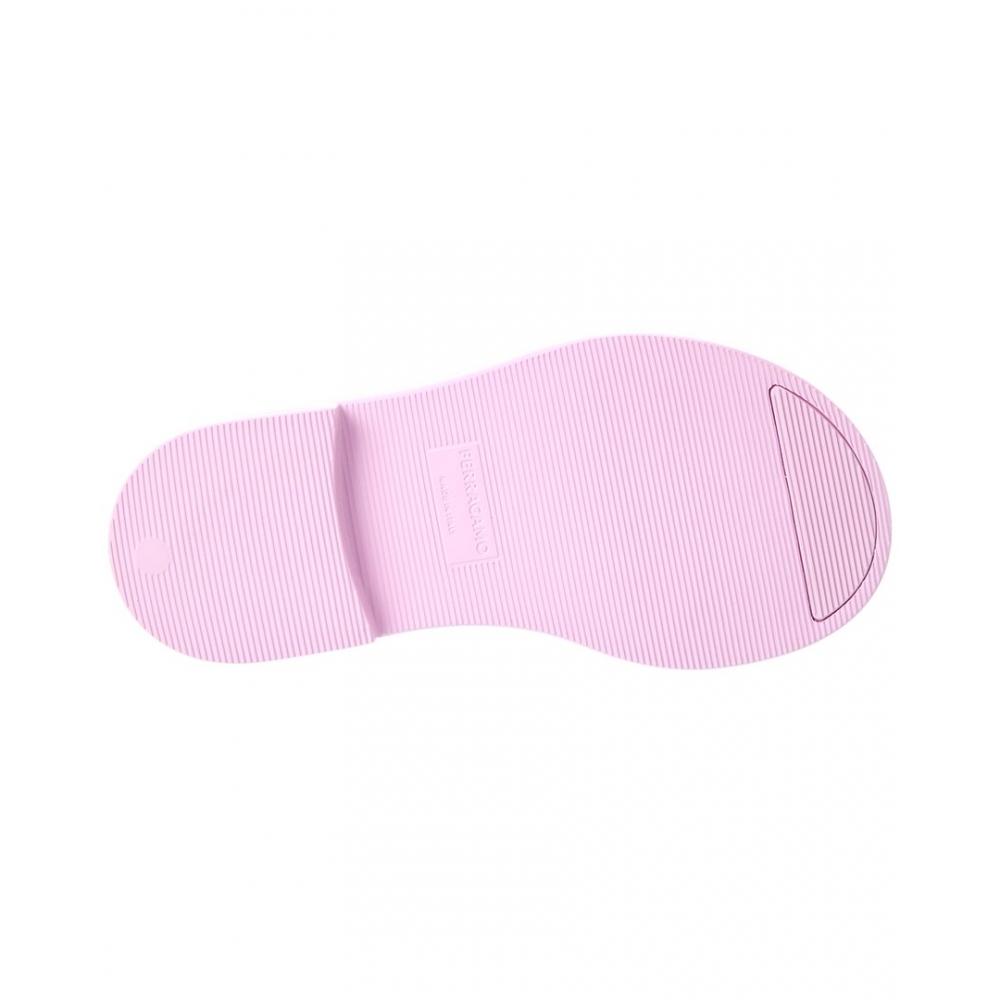 Salvatore Ferragamo Ferragamo Giuneva 3d Logo Rubber Sandal Pink