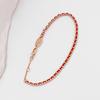 Handmade Red Cord Bracelet With Geometric Rose Gold Chain Minimalist Womens Luxury Friendship
