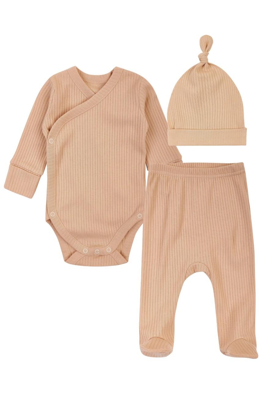 

комплект: боді, повзунки та шапочка KRAKO (93934) 50-56(cm) тілесний