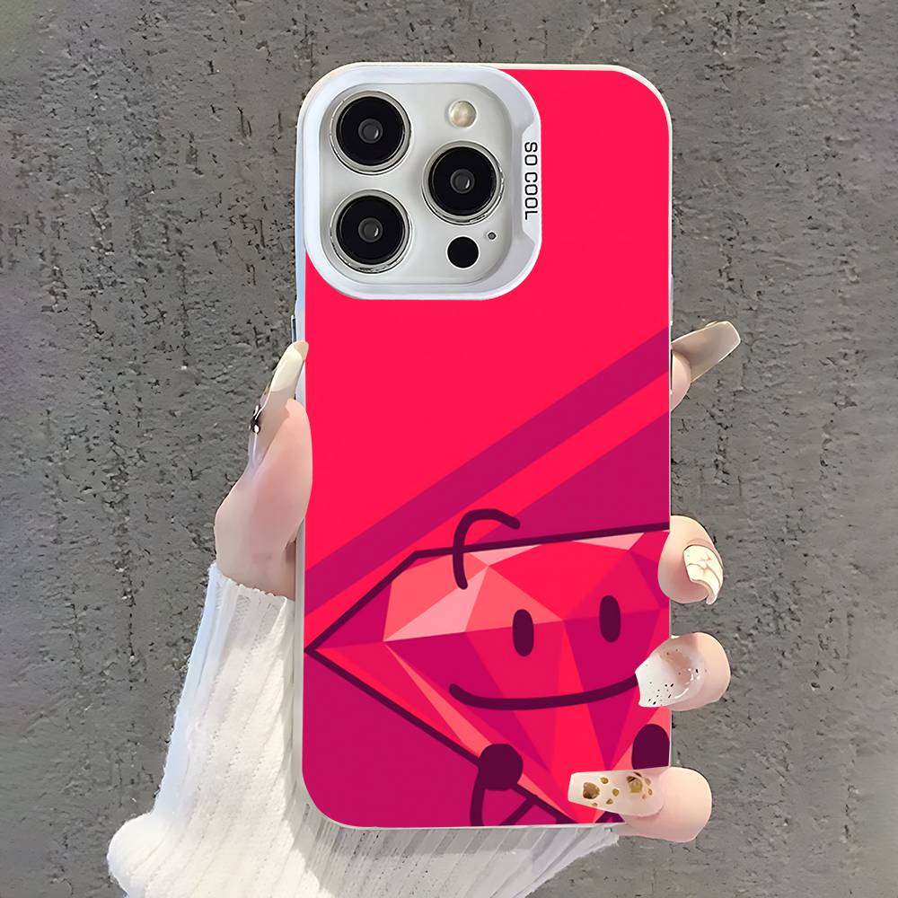 Battle For Dream Island Phone Case For iPhone 17,16,15,14,13,12,11,Pro,XS,Max,Plus,Mini,SE White Candy Matte Shockproof Cover