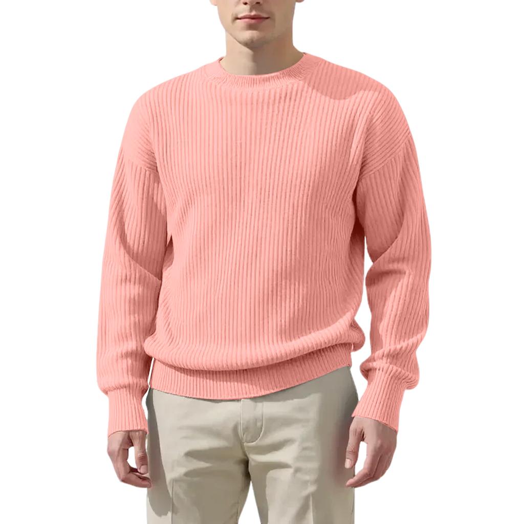 Men's Casual Loose Round Neck Sweater