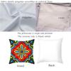 Mehrfarbig Ethno Geometrisch Floral Kissenbezug Vintage Blau Porzellan Druck Sofa Überwurf Kissenbezug Polyester/Leinen Heimdeko