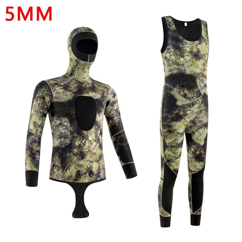 Mens Womens 3mm 5mm Neoprene Wetsuit Scuba Diving Snorkeling Spearfishing Cold Water Swimming Full Body Thermal Protection