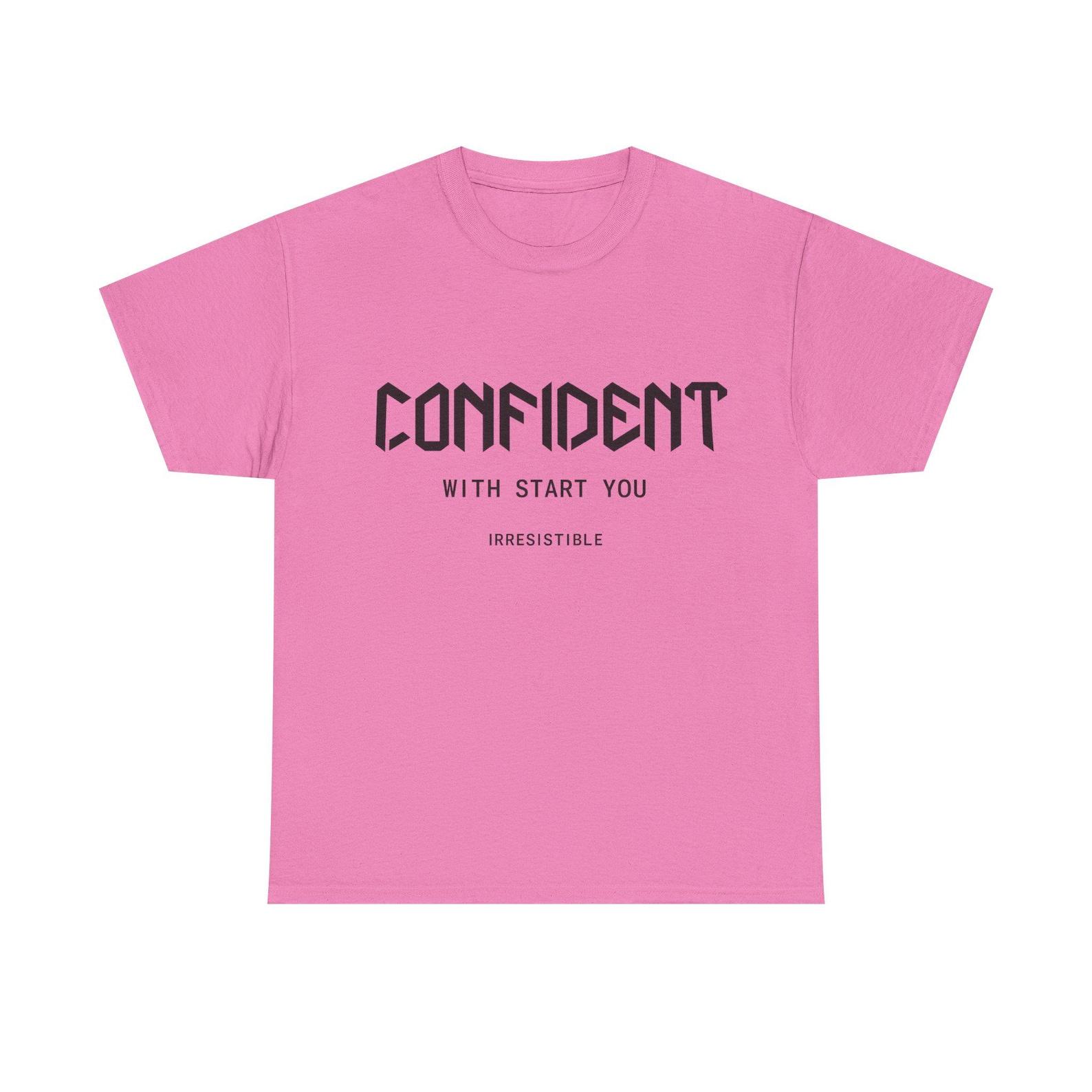 Confident text graphic Tee | Minimal motivational typography T-Shirt S