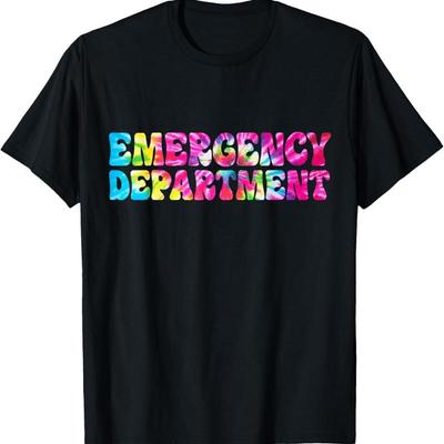 Tie Dye Spoedeisende Hulp Kamer Gezondheidszorg Verpleegkundige T-shirt