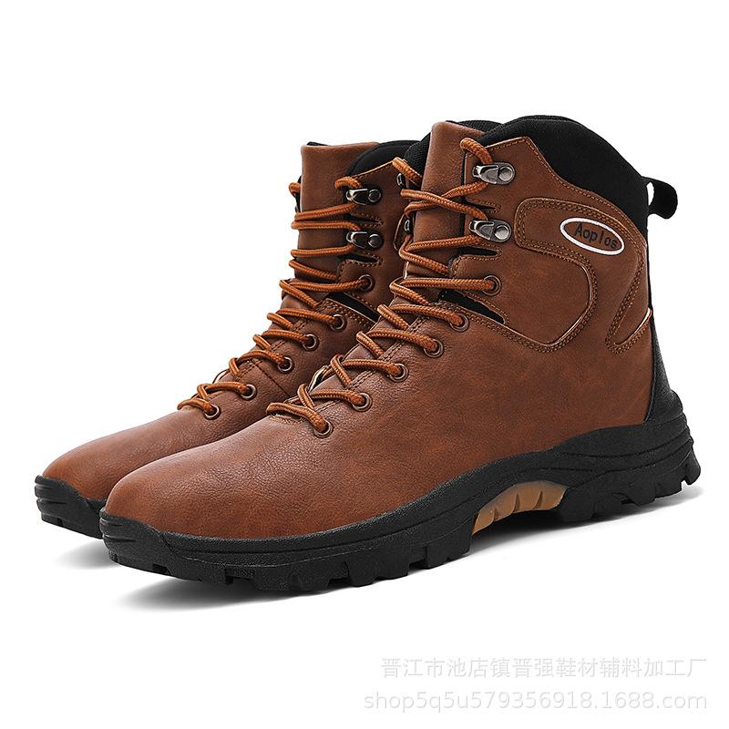 

Ботинки мартин мужские осенне-зимние высокие спортивные для альпинизма, рабочие, нескользящие и износостойкие, для путешествий по пустыне, треккинга, модные 39 коричневый