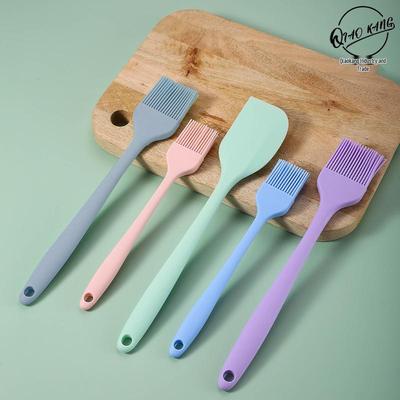 Silikon-Kochutensilien-Set: Ölpinsel, Schaber, Backpinsel, Schöpfkelle, Pfannenwender, Zange, Cremespatel (Mini-Set, Einteiliges Design)