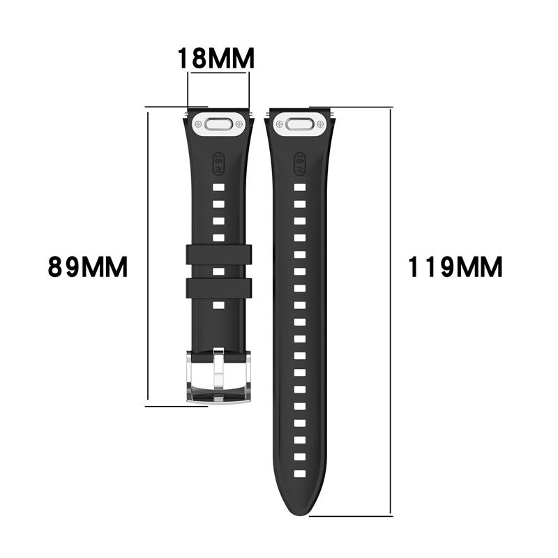 Silikonový řemínek pro Huawei Watch GT 6/GT 4 41MM pro Huawei Watch GT5 Pro 42MM Vyměnitelný náramek Univerzální 18MM