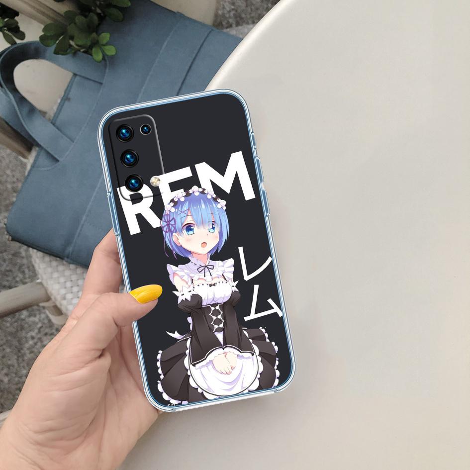 CJ48 Emilia Re Zero Ram Rem Soft Shell Transparent Phone Case for Motorola Moto G7 G8 G9 G84 G85 G73 G24 G15 Z2 Play Power Plus