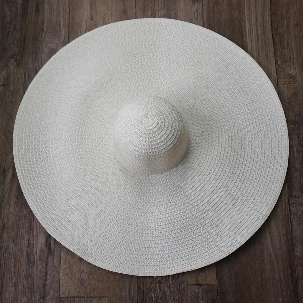Women's European and American style sunshade hat, beach photo hat, wide-brim hat, foldable straw hat, sun hat CM
