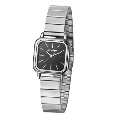 Cute Square Stainless Steel Strap with Adjustable Quartz Fashion Watch Perfect for or As a Gift for Her Women's Watch, Waterproof Length, Movement, -
