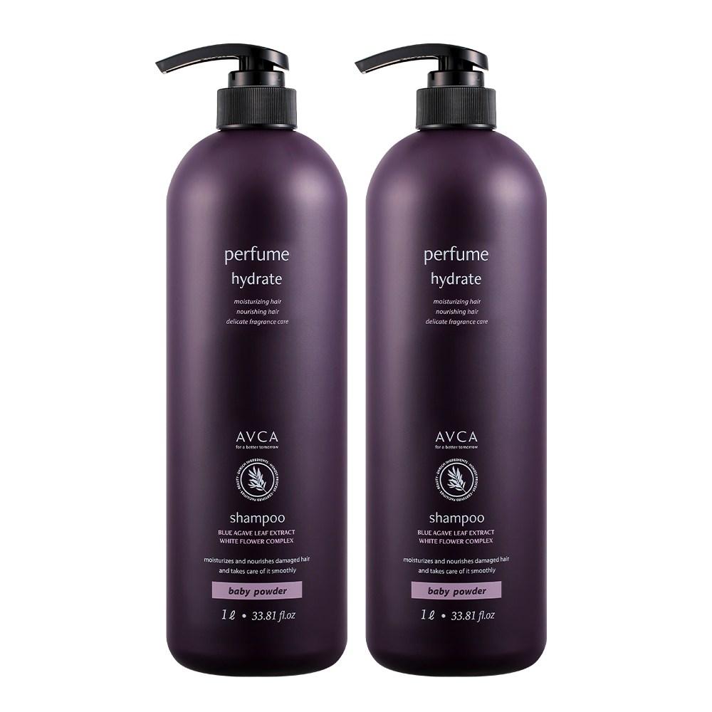 Abka Perfume Shampoo Baby Powder Scent 1L 2 Pcs
