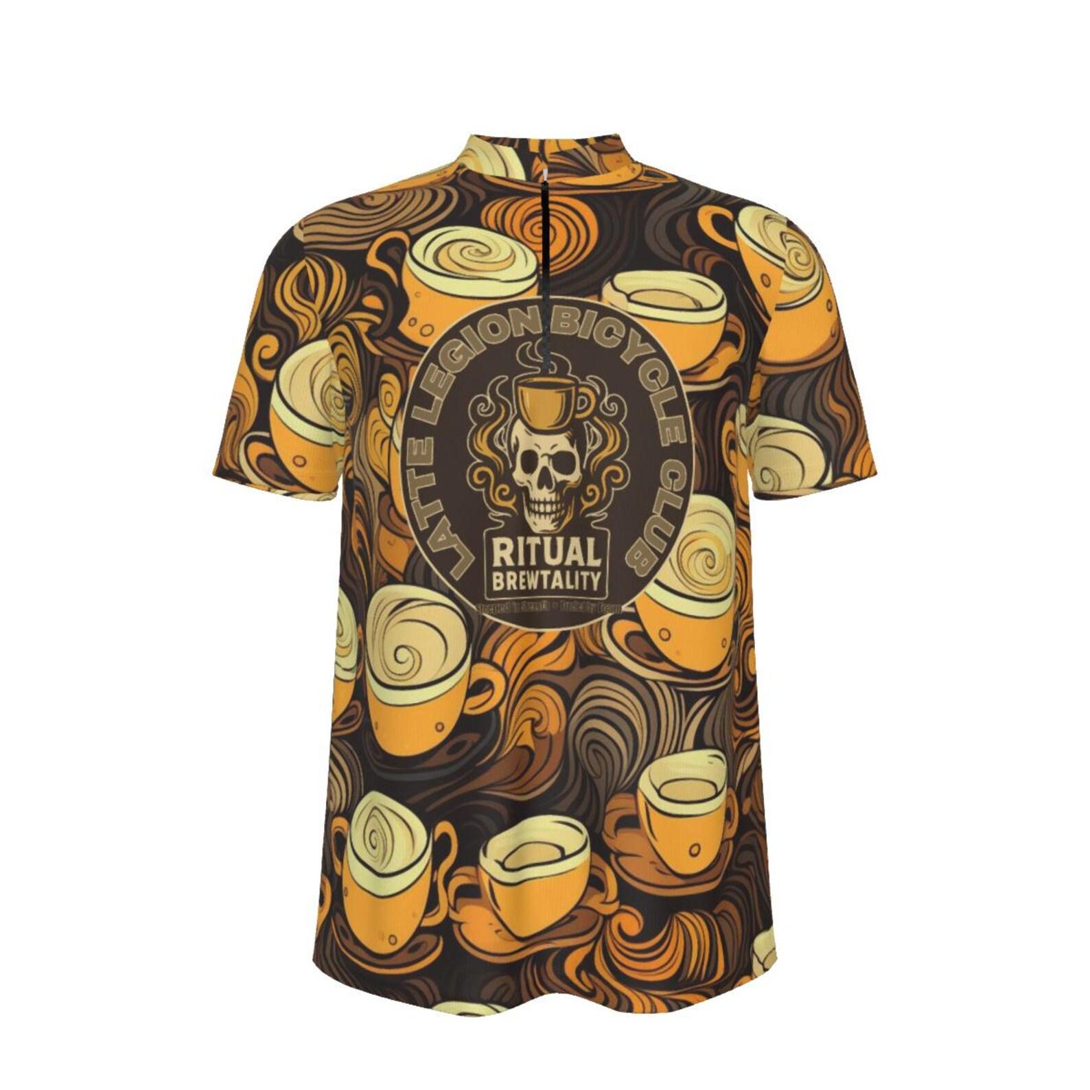 Ritual Brewtality Jersey - Coffee Skull Cycling Shirt - Dark Roast Ride Wear 4XL