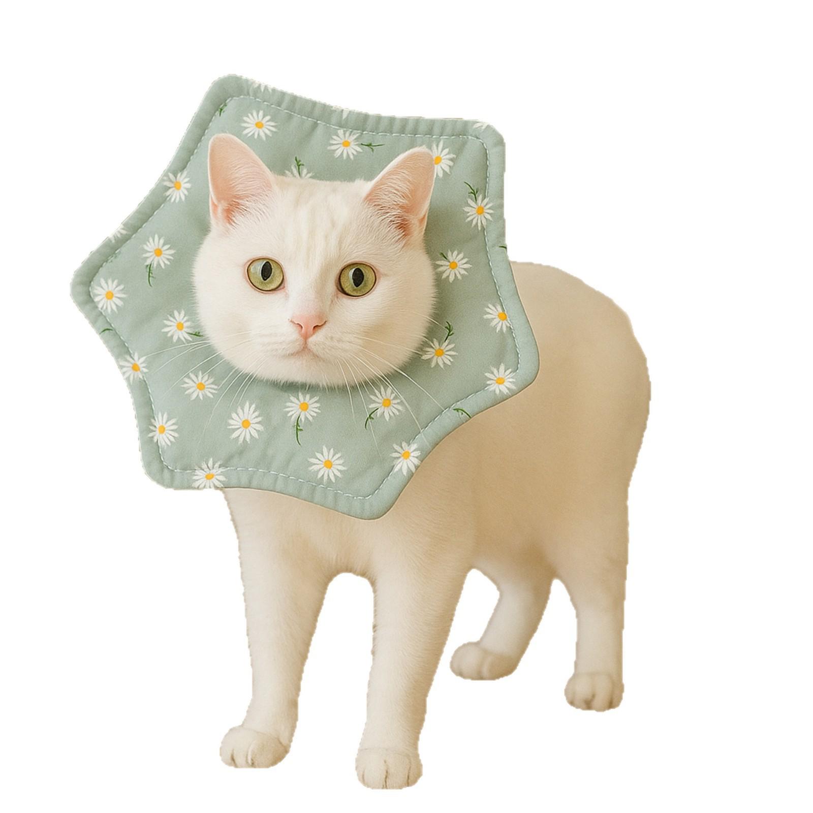 

Pet Protection Ultra-Light Soft Collar - Anti-Licking for Cats & Dogs, Sterilization Head Cover. Small зелёный