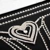 Hot Waist Rhinestone Heart Body Chain Panties for Women