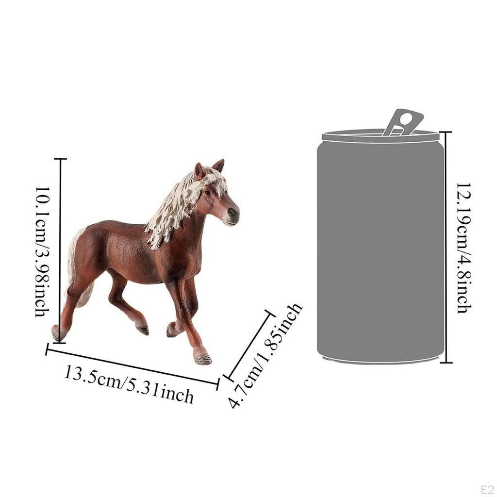 Horse Statue,Haflinger Model Furnishing Miniature Figurine Animal Sculpture for Business Bedroom